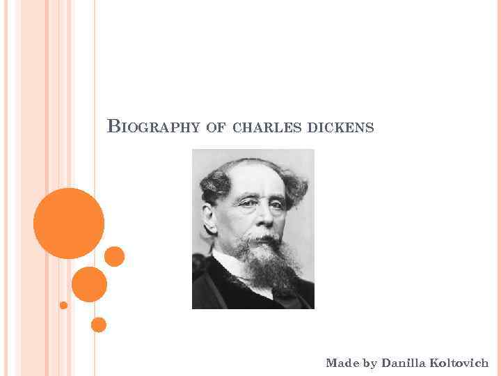 BIOGRAPHY OF CHARLES DICKENS Made by Danilla Koltovich 