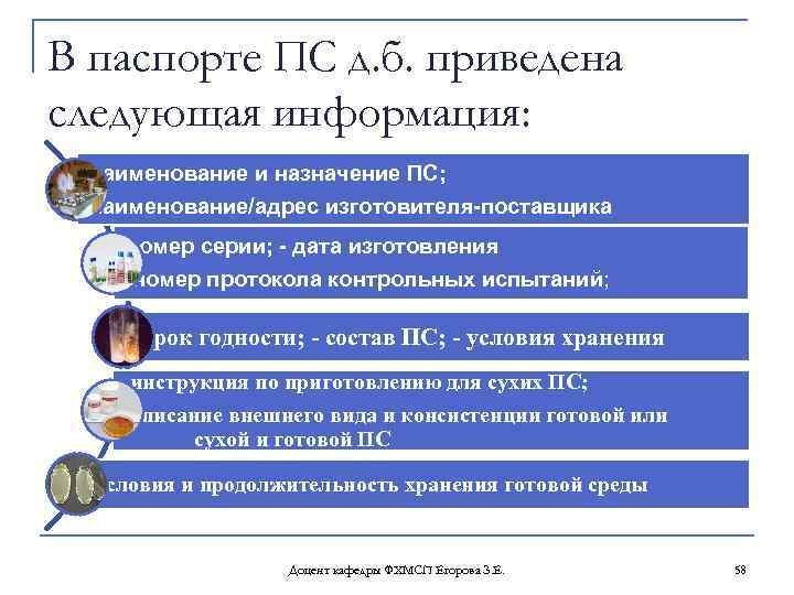 В паспорте ПС д. б. приведена следующая информация: наименование и назначение ПС; наименование/адрес изготовителя