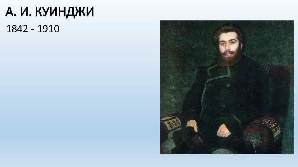 А. И. КУИНДЖИ 1842 - 1910 