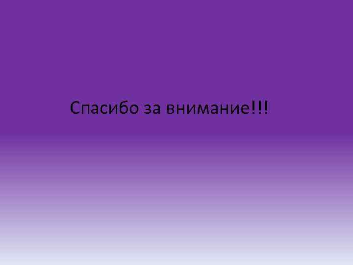 Спасибо за внимание!!! 