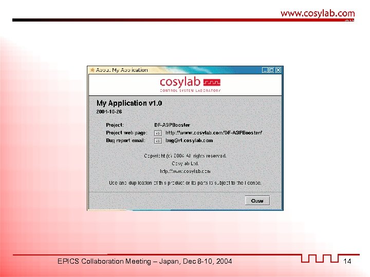 EPICS Collaboration Meeting – Japan, Dec 8 -10, 2004 14 