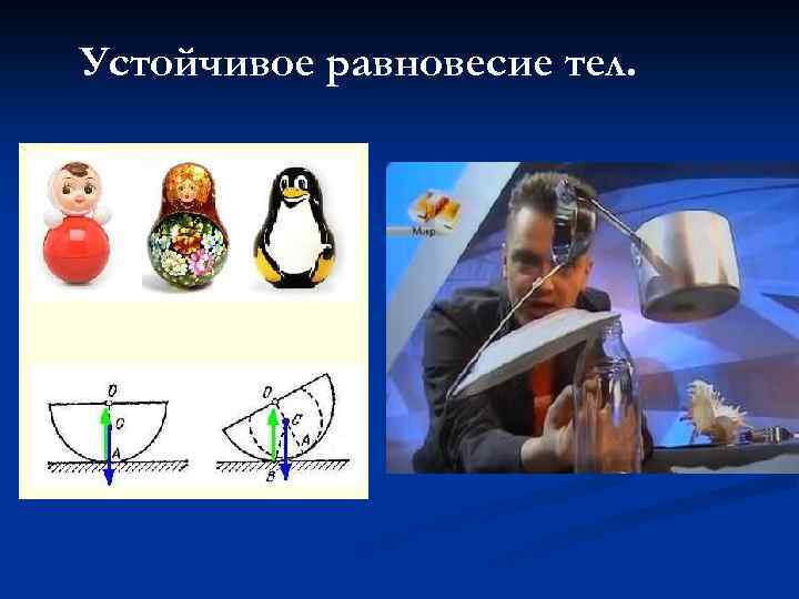 Устойчивое равновесие тел. 