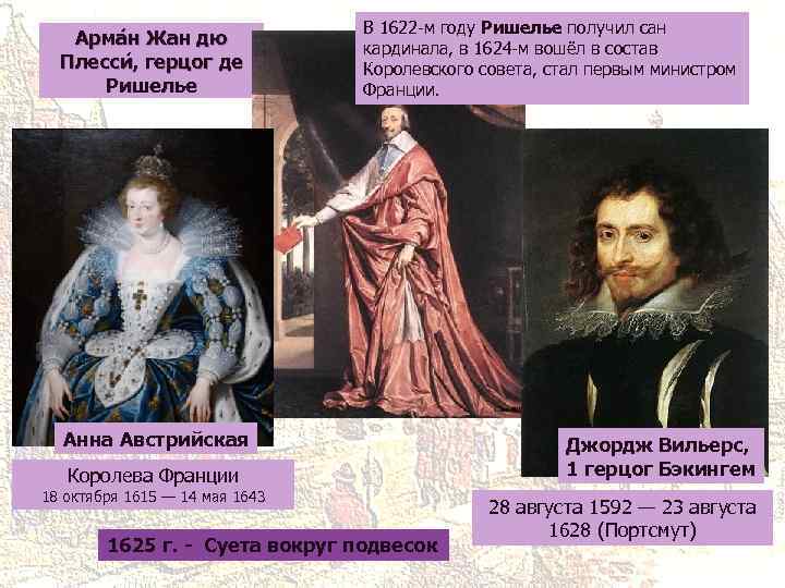 Арма н Жан дю Плесси , герцог де Ришелье В 1622 -м году Ришелье
