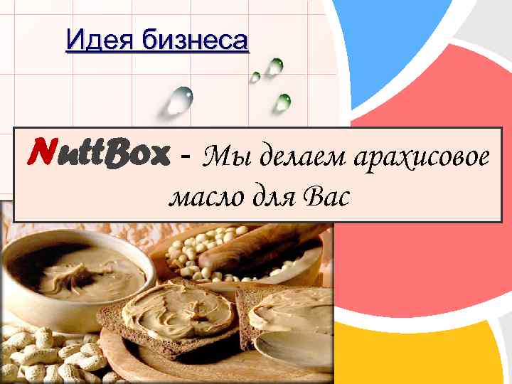 Идея бизнеса Nutt. Box - Мы делаем арахисовое масло для Вас L/O/G/O 