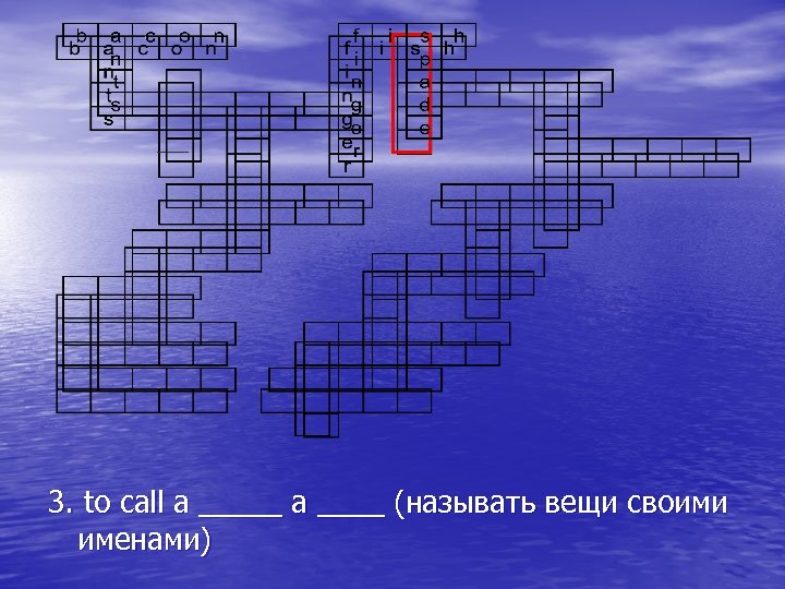 3. to call a _____ a ____ (называть вещи своими именами) 