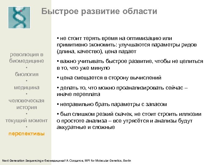Быстрое развитие области революция в биомедицине • биология • медицина • человеческая история •