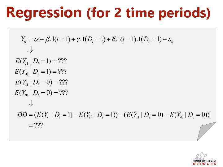 Regression (for 2 time periods) 