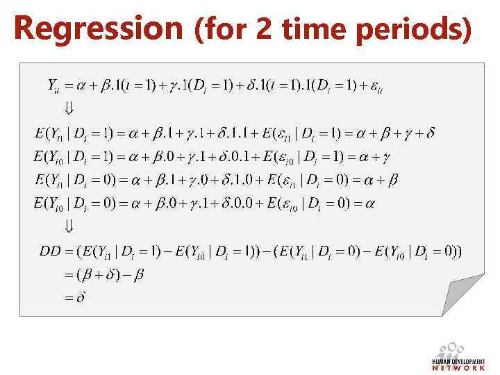 Regression (for 2 time periods) 