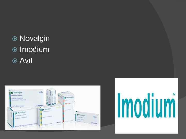 Novalgin Imodium Avil 