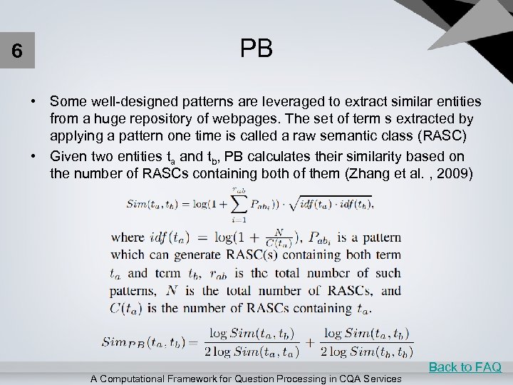 6 PB • Some well-designed patterns are leveraged to extract similar entities from a