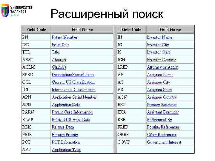 Расширенный поиск 