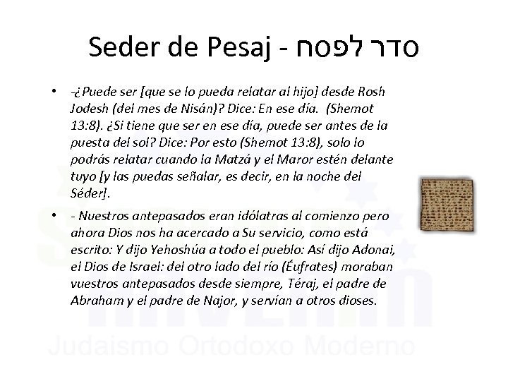 Seder de Pesaj - סדר לפסח • -¿Puede ser [que se lo pueda relatar