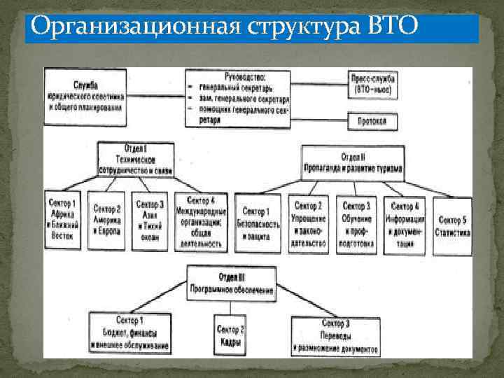 Организационная структура ВТО 