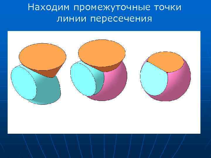 Находим промежуточные точки линии пересечения 