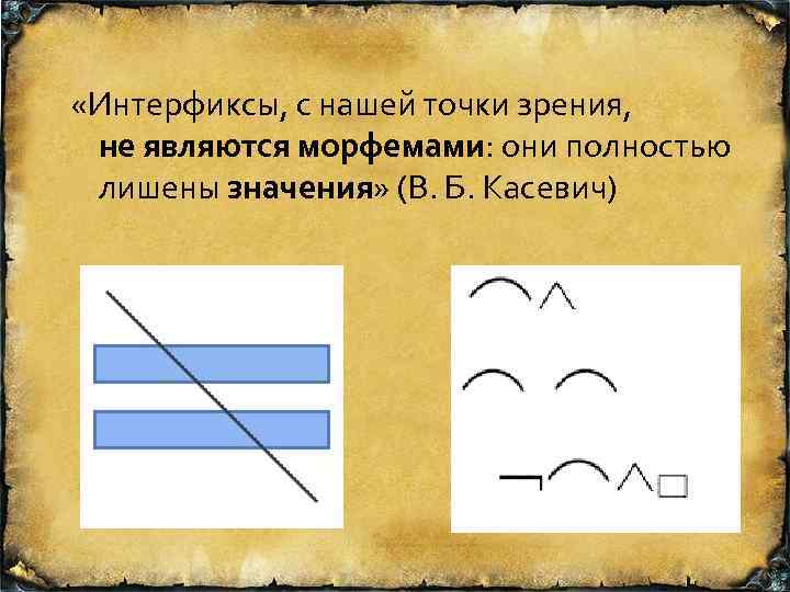  «Интерфиксы, с нашей точки зрения, не являются морфемами: они полностью лишены значения» (В.