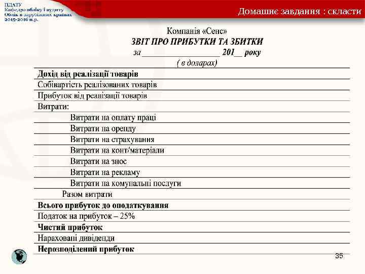 Домашнє завдання : скласти 35 