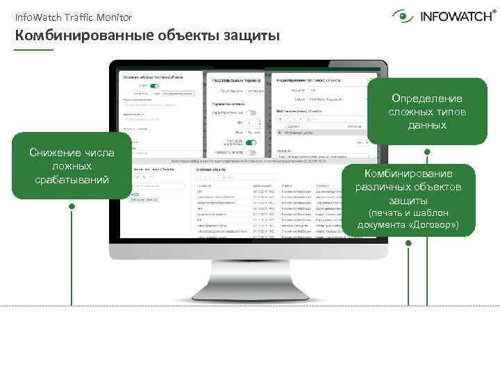 Info. Watch Traffic Monitor Комбинированные объекты защиты Определение сложных типов данных Снижение числа ложных