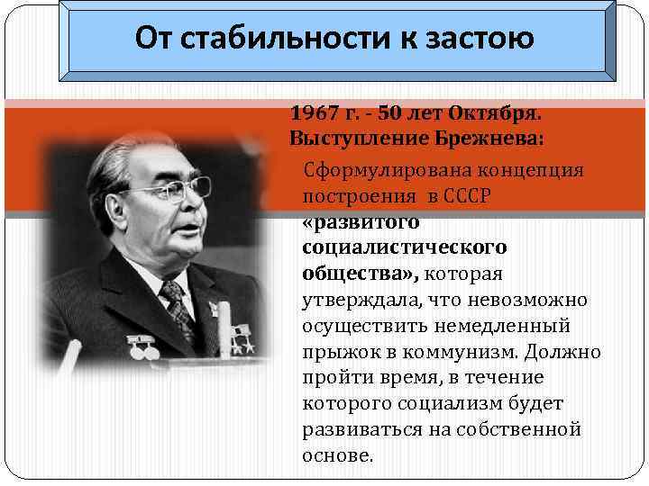 Политическое развитие ссср в 1964 1984 гг