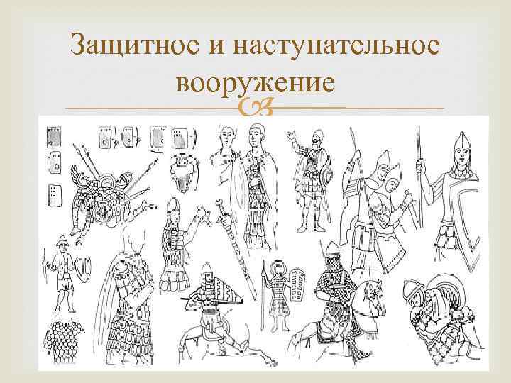 Защитное и наступательное вооружение 