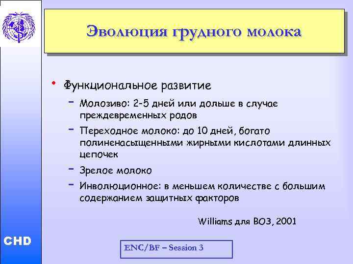 Эволюция грудного молока • Функциональное развитие – Child and Adolescent Health and Development –