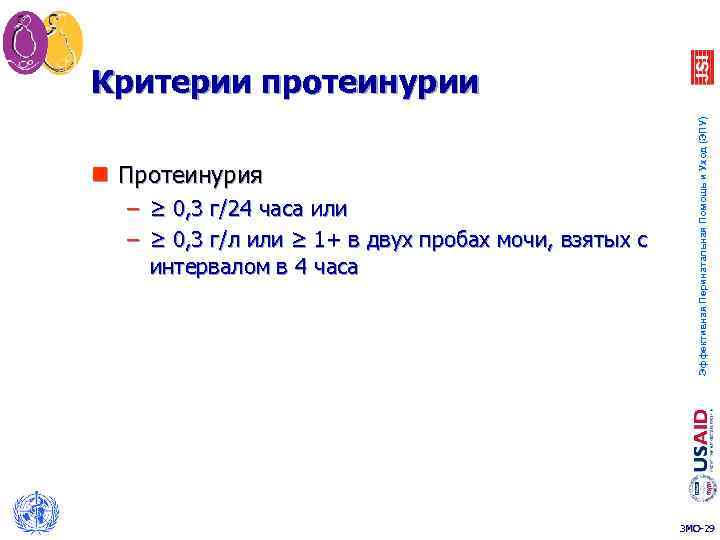 n Протеинурия – – ≥ 0, 3 г/24 часа или ≥ 0, 3 г/л