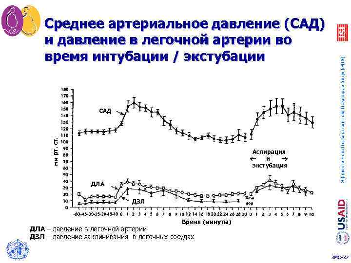 мм рт. ст. САД Аспирация и экстубация ДЛА Эффективная Перинатальная Помощь и Уход (ЭПУ)