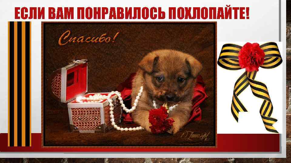 ЕСЛИ ВАМ ПОНРАВИЛОСЬ ПОХЛОПАЙТЕ! 