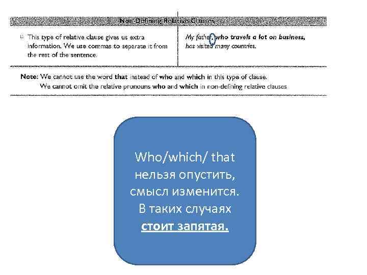 Who/which/ that нельзя опустить, смысл изменится. В таких случаях стоит запятая. 