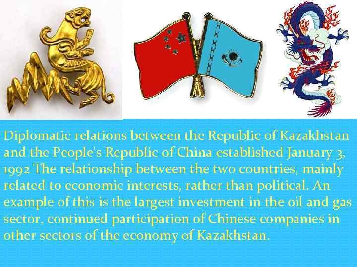 Diplomatic relations between the Republic of Kazakhstan and the People's Republic of China established