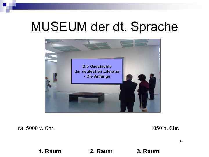 MUSEUM der dt. Sprache Die Geschichte der deutschen Literatur - Die Anfänge ca. 5000