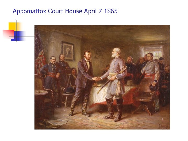 Appomattox Court House April 7 1865 