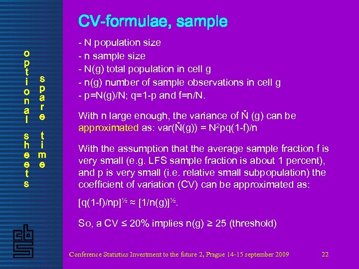 CV-formulae, sample o p t i o n a l s p a r