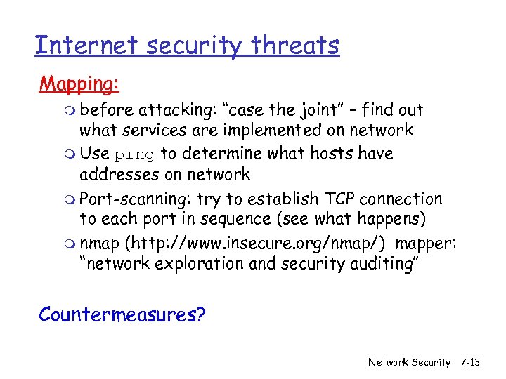 Internet security threats Mapping: m before attacking: “case the joint” – find out what