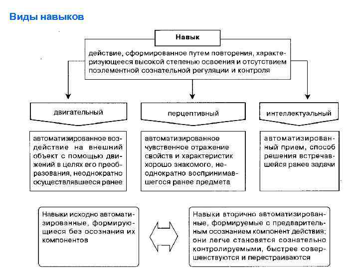 Виды навыков 