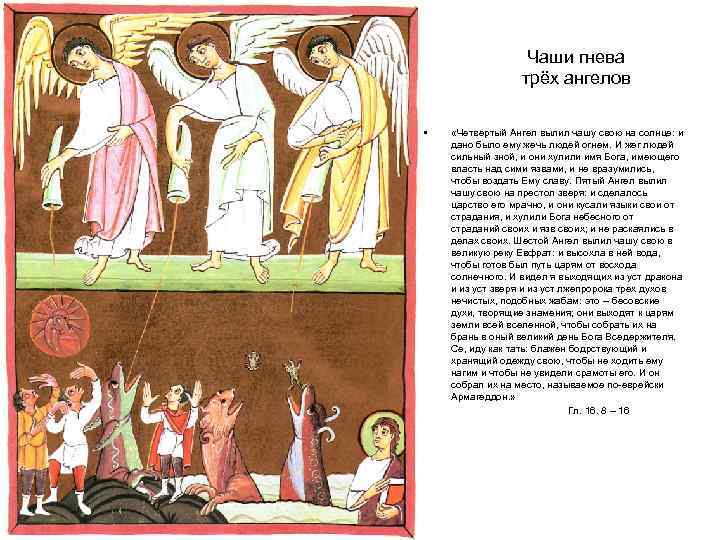 Чаши гнева трёх ангелов • «Четвертый Ангел вылил чашу свою на солнце: и дано