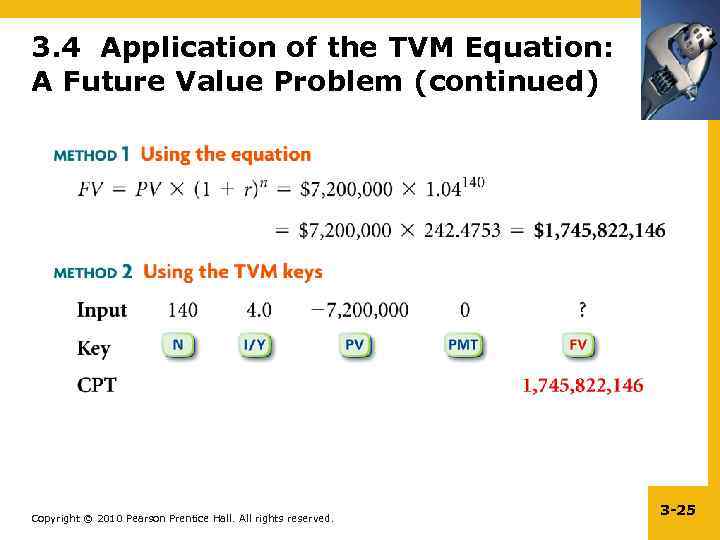 3. 4 Application of the TVM Equation: A Future Value Problem (continued) Copyright ©