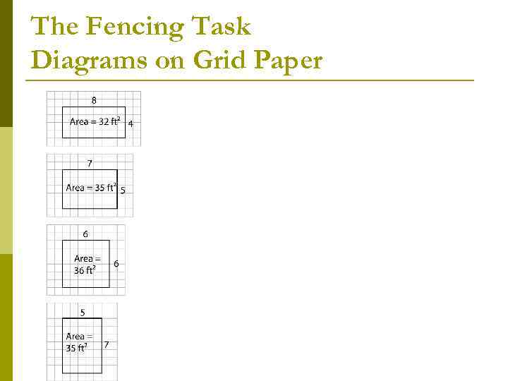 The Fencing Task Diagrams on Grid Paper 