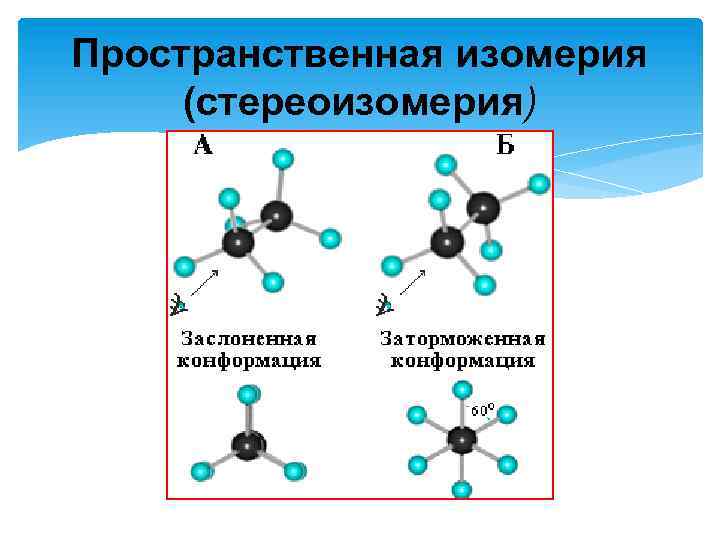 Пространственная изомерия (стереоизомерия) 