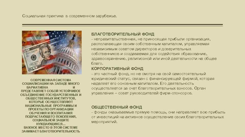 Социальная практика в современном зарубежье. СОВРЕМЕННАЯ СИСТЕМА СОЦИАЛИЗАЦИИ НА ЗАПАДЕ МНОГО ВАРИАТИВНА И ПРЕДСТАВЛЯЕТ