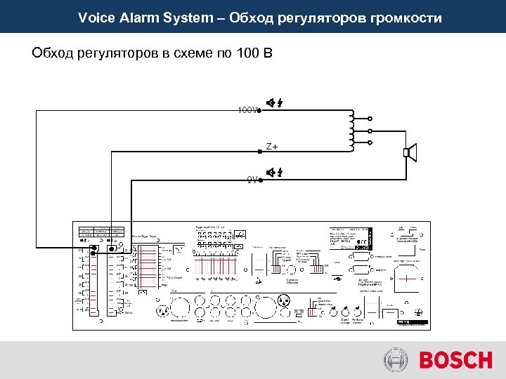Voice Alarm System – Обход регуляторов громкости Обход регуляторов в схеме по 100 В
