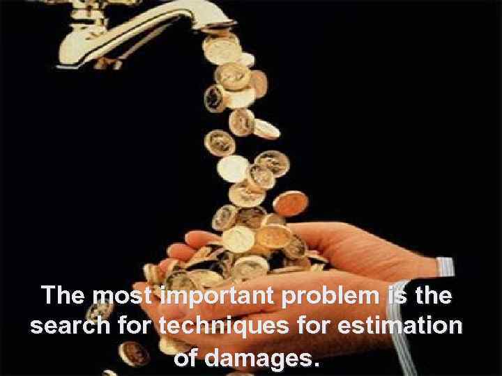 The most important problem is the search for techniques for estimation of damages. 