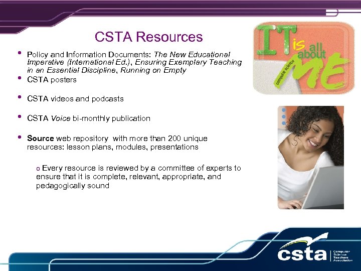 CSTA Resources • • Policy and Information Documents: The New Educational Imperative (International Ed.