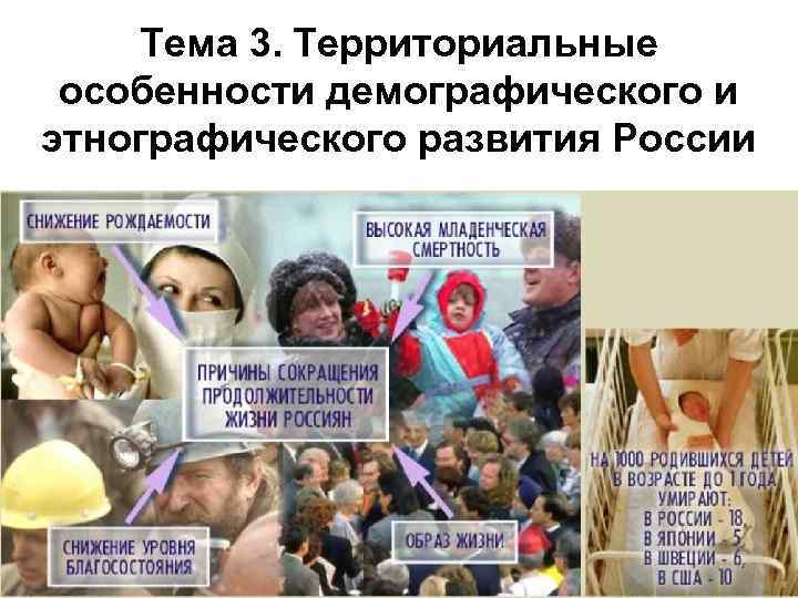 Тема 3. Территориальные особенности демографического и этнографического развития России 