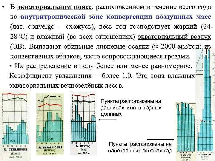  • В экваториальном поясе, расположенном в течение всего года во внутритропической зоне конвергенции