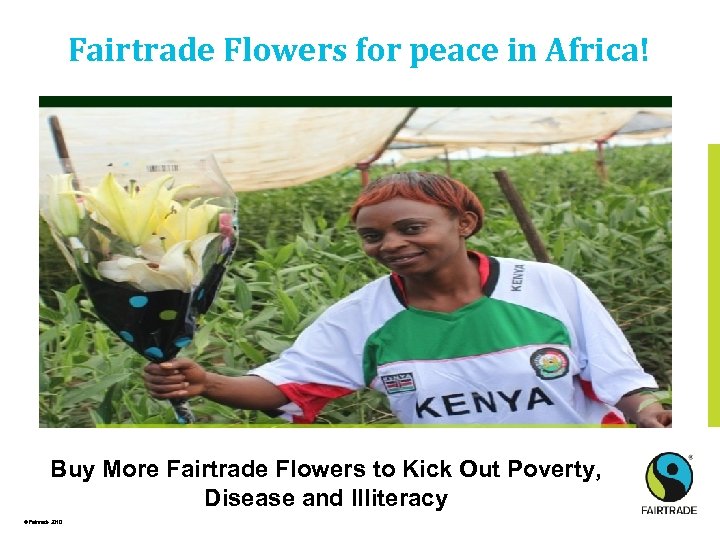 Fairtrade Flowers for peace in Africa! Buy More Fairtrade Flowers to Kick Out Poverty,
