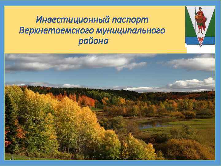 Инвестиционный паспорт Верхнетоемского муниципального района 