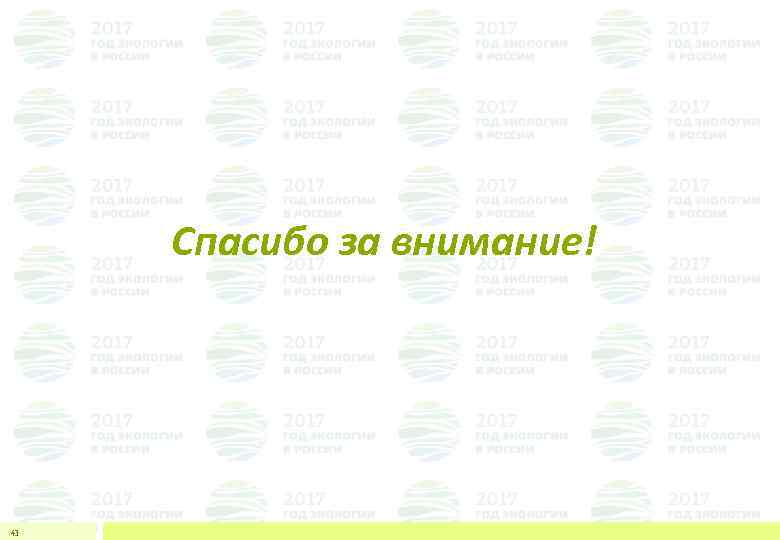 Спасибо за внимание! 43 