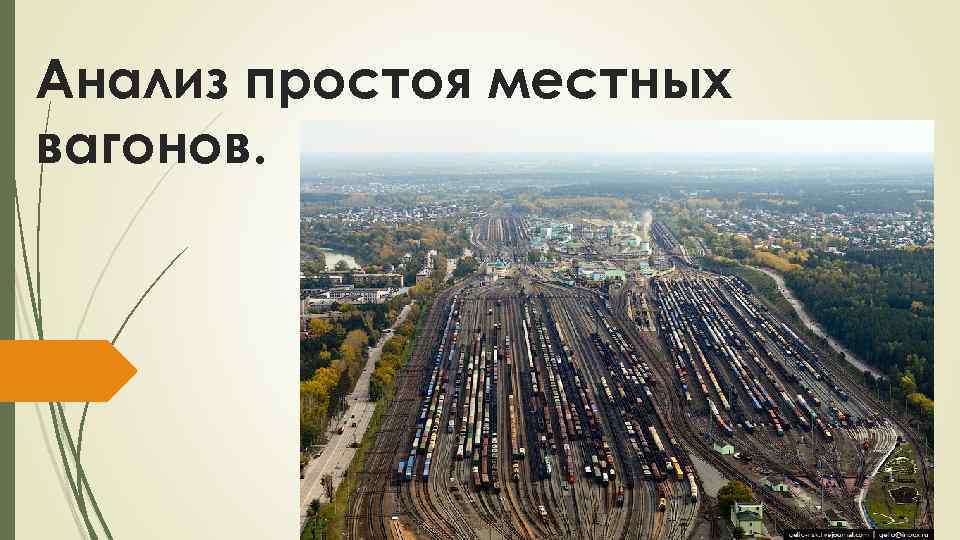Анализ простоя местных вагонов. 
