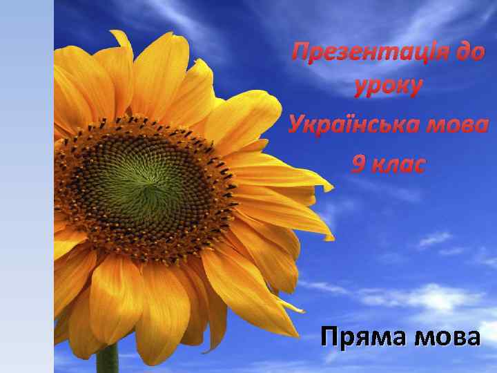 Презентація до уроку Українська мова 9 клас Пряма мова 