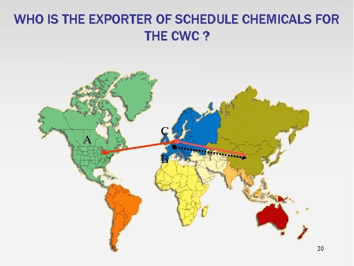 WHO IS THE EXPORTER OF SCHEDULE CHEMICALS FOR THE CWC ? A C B